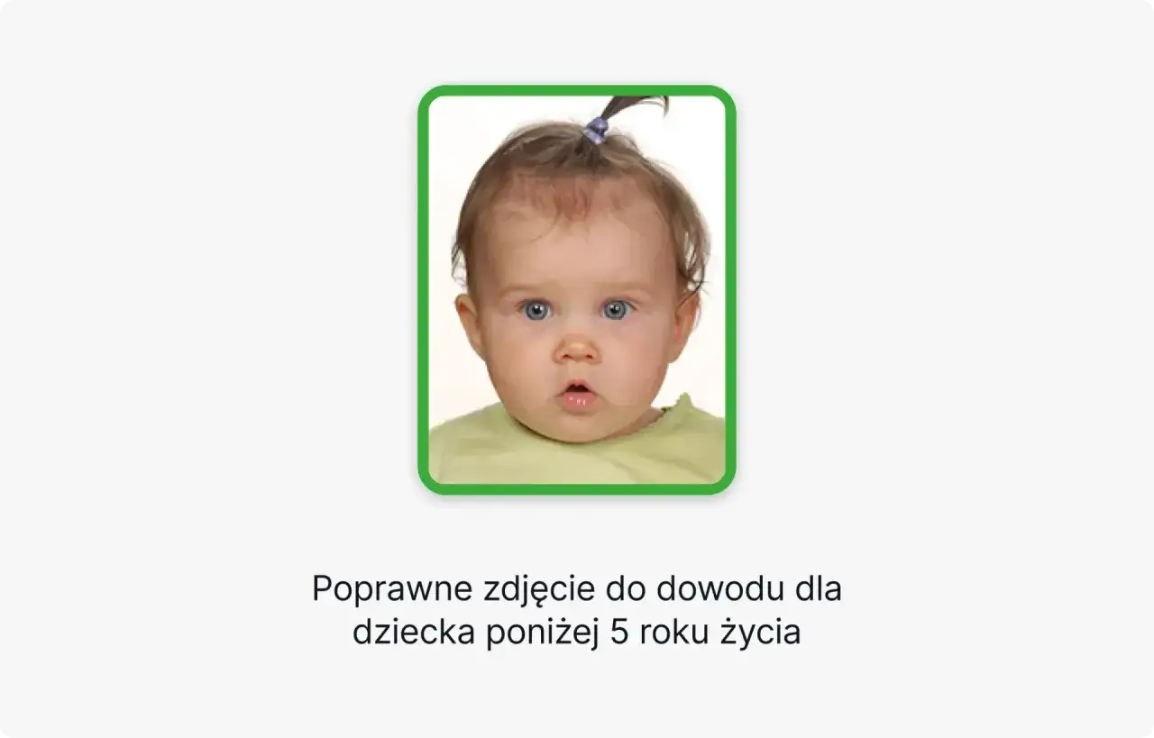 zdjęcie paszportowe dziecko niemowlak przykład